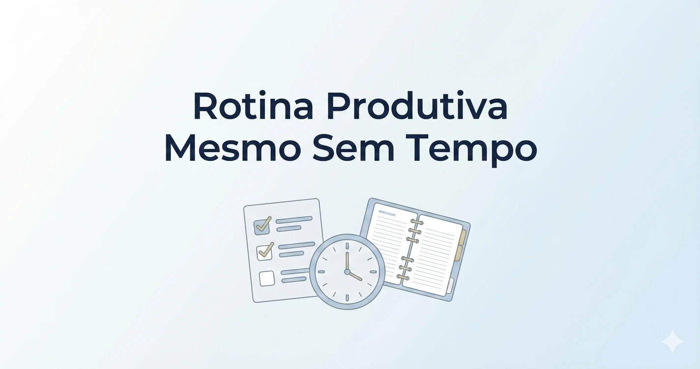 Descubra como criar uma rotina produtiva mesmo sem tempo usando estratégias simples, práticas e adaptáveis à sua realidade.
