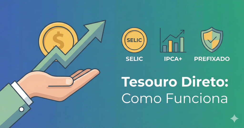 Tesouro Direto: como funciona, tipos de títulos e qual opção escolher para seus objetivos. Guia simples, seguro e completo para investir melhor.
